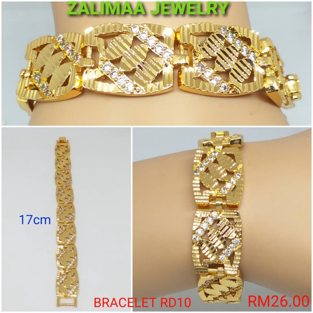 BISA COD XUPING FASHION ACCESSORIES KOREA GELANG WANITA GOLD CHAIN BRACELET DIAMOND ZIRCONIA SUPER PREMIUM RD10