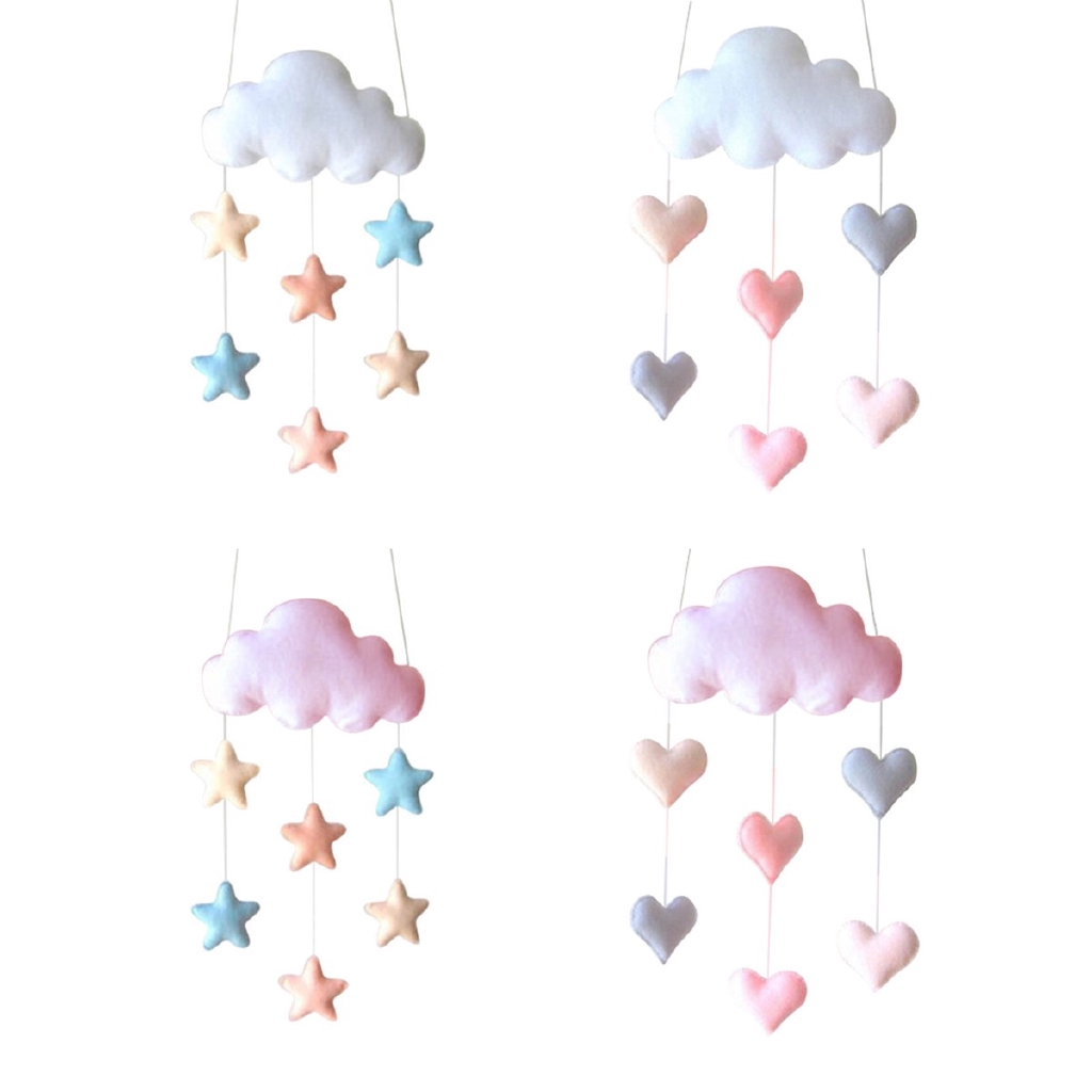 Cloud Love Heart Baby Nursery Mobile Wall Hanging Decor Gift