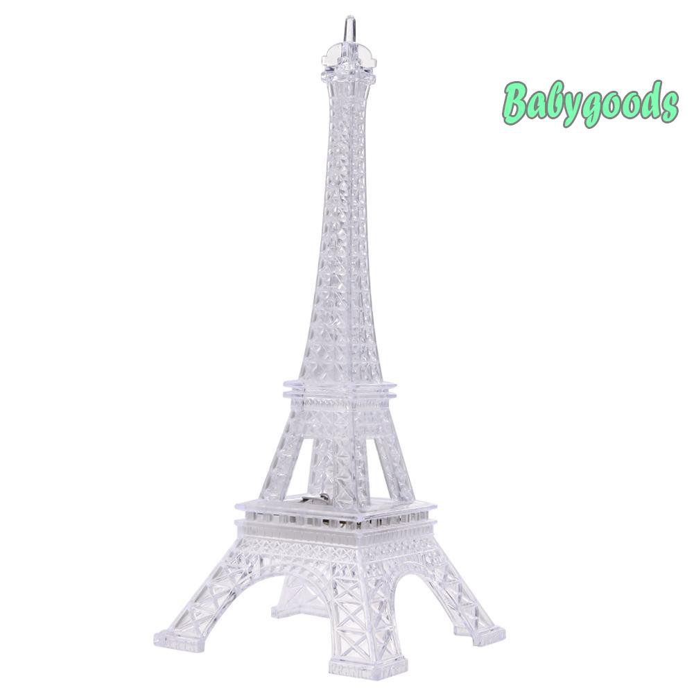 Bgs Fashion Cute Mini Eiffel Tower Home Desk Decor Led Night