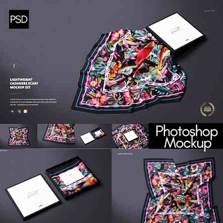 Download Mockup Template Design Graphic Art Ps Premium Scarf Mockup