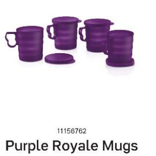 TUPPERWAREBRANDS 1 PIECE PURPLE ROYALE MUGS WITH SEAL