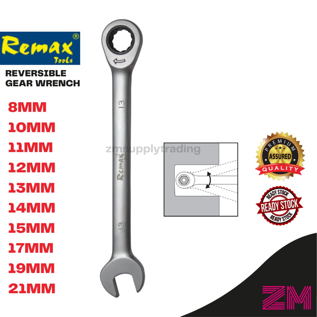 REMAX All Size Reversible Gear Ratchet Wrench Spanar Tool (8mm 10mm ...