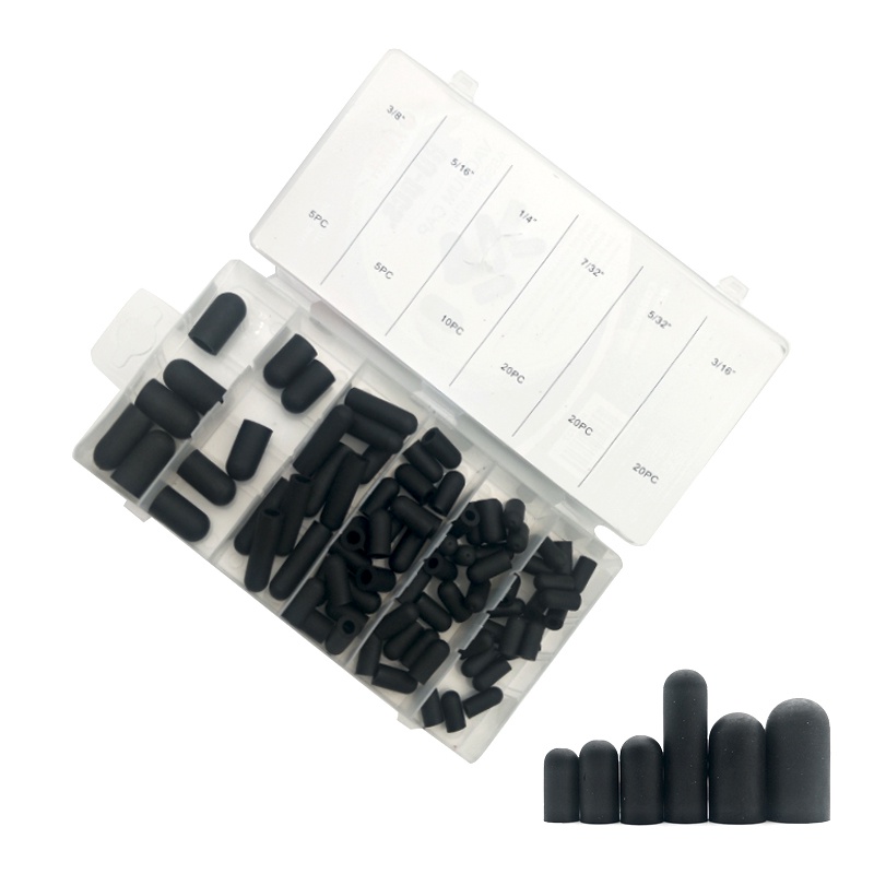 80pcs 3/16" 3/8" Rubber Carburetor&Vacuum Line Cap Assortment
