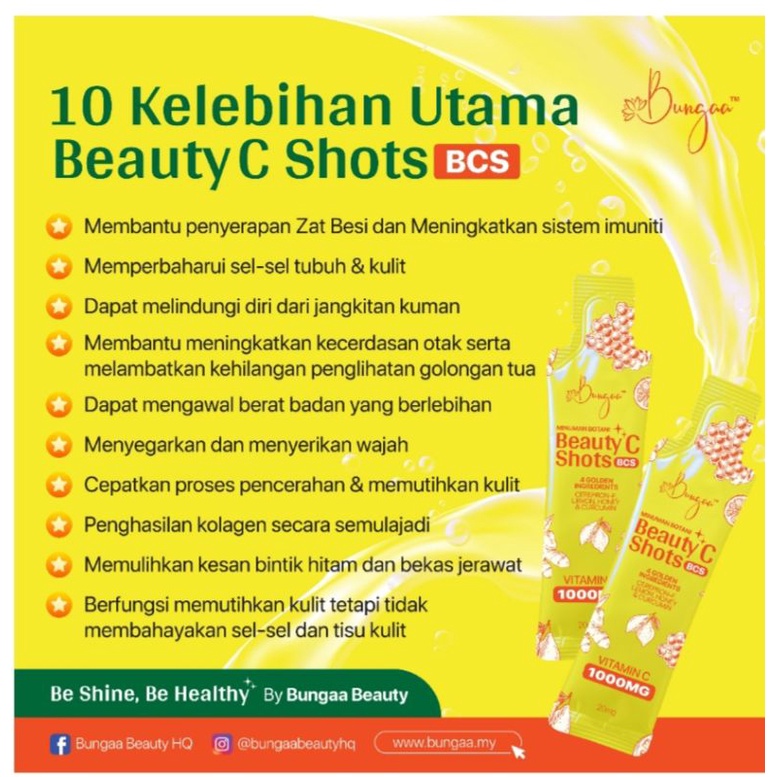 Beauty C Short By Bungaa 1000 Mg Vitamin C Shopee Malaysia