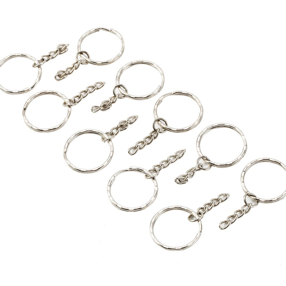 Modern (1970Now) Collectibles 10100x Silver Tone Steel Keyring Blanks