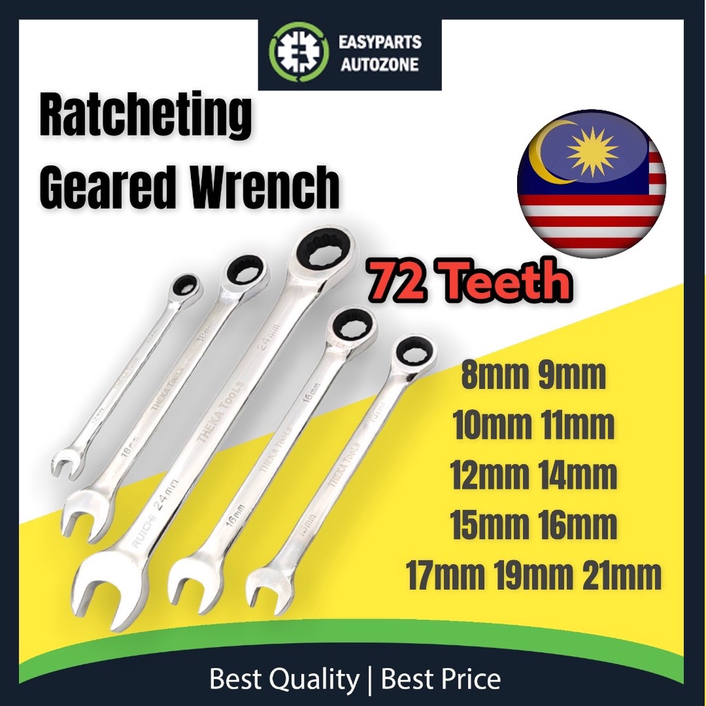 Autozone Ratchet Geared Wrench CRV 8mm21mm Heavy Duty Combination