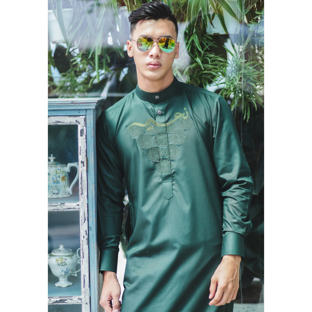 jubah emerald green