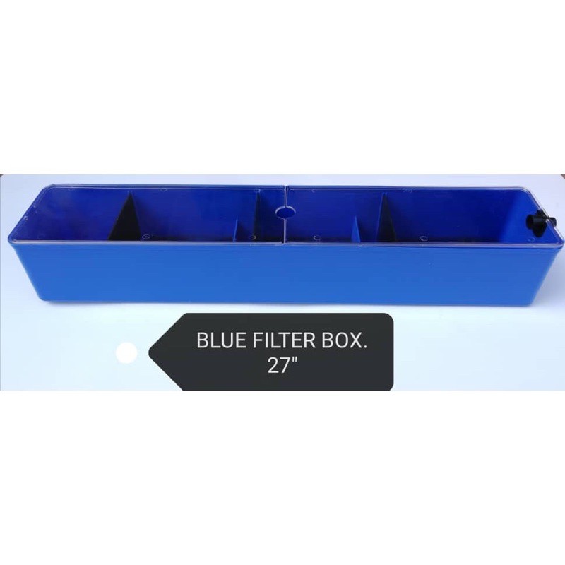 Blue Top Filter Box for Aquarium 27" x 5" x 4.5'" (L)