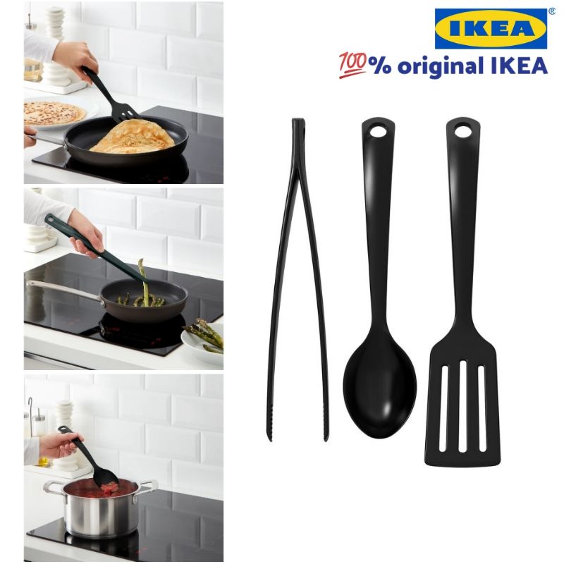 IKEA GNARP 3piece kitchen utensil set, black Shopee Malaysia