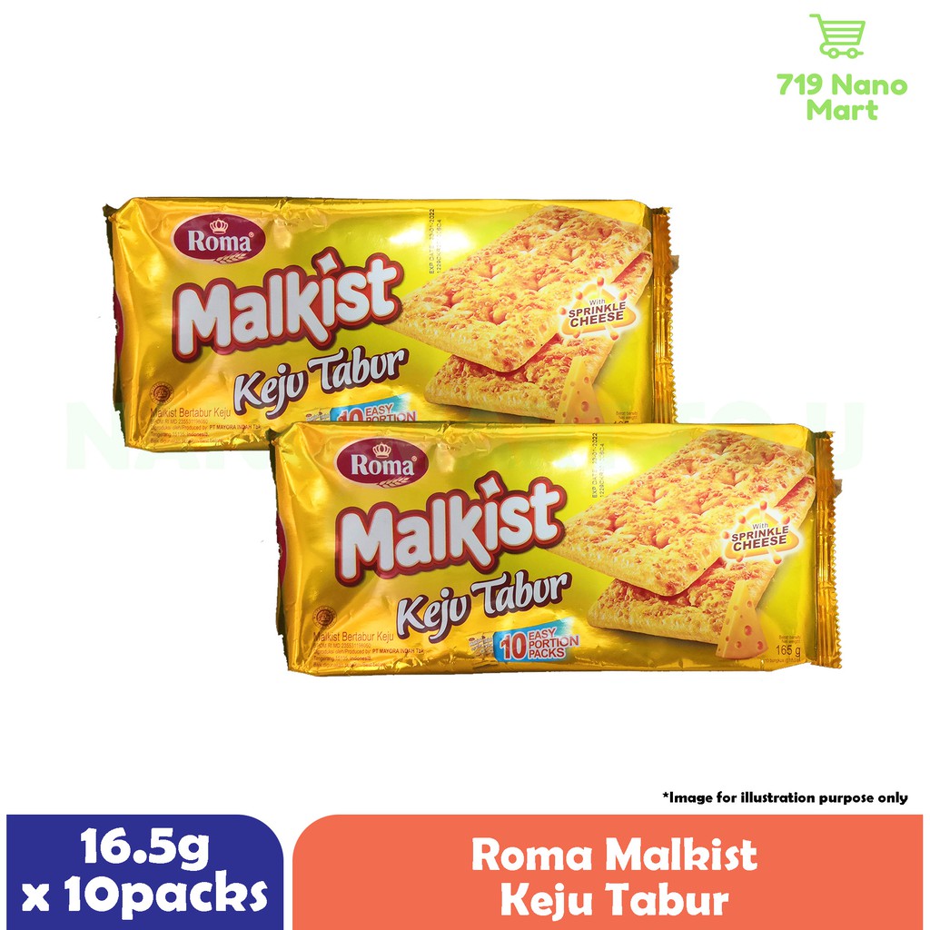 ROMA Malkist Keju Tabur 16.5gx10packs [Easy Portion Packs) | Shopee ...