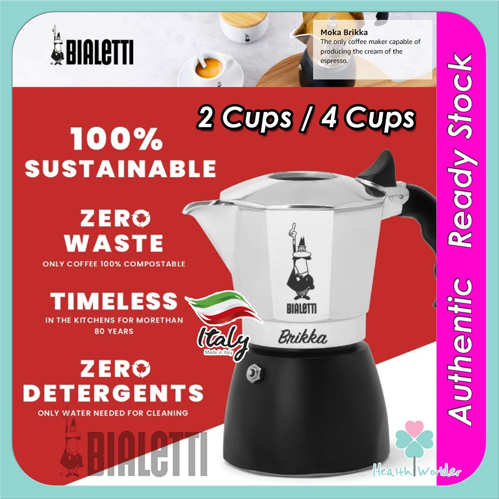 Bialetti - New Brikka, Moka Pot, the Only Stovetop Coffee Maker Capable ...