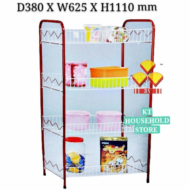 3v 4tier Epoxy metal multi purposes rack kitchen rack rak 3v 4tier Epoxy metal multi purposes rack kitchen rack rak