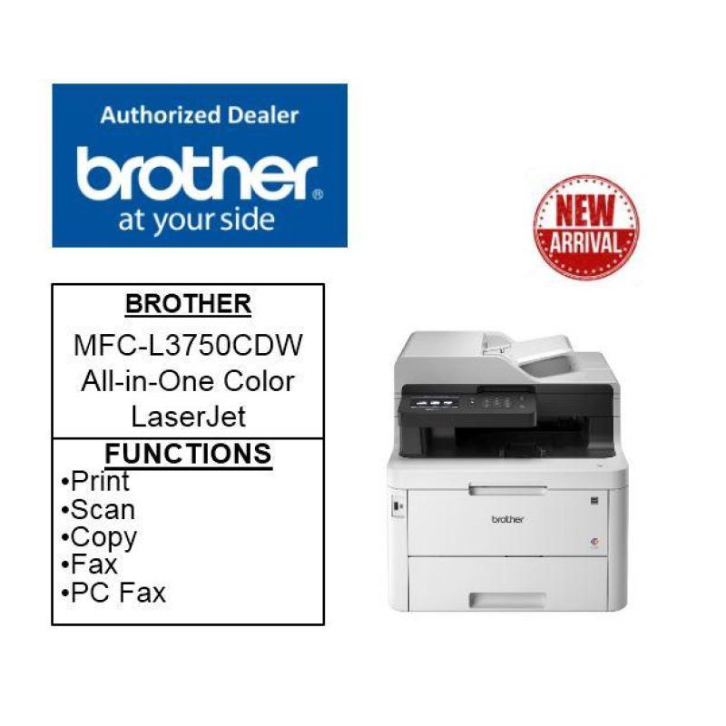 Brother MFCL3750CDW Color Laser Print Scan Copy Fax LED Duplex