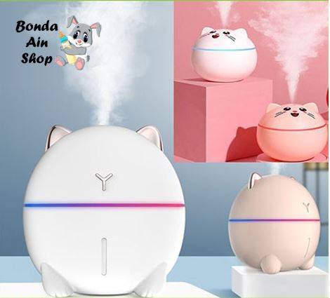 Air Humidifier Oil Aroma Home Car Cat Night Light Essential Air Mist Maker USB Pemacu Asap Wap Air Pewangi Bilik Kereta