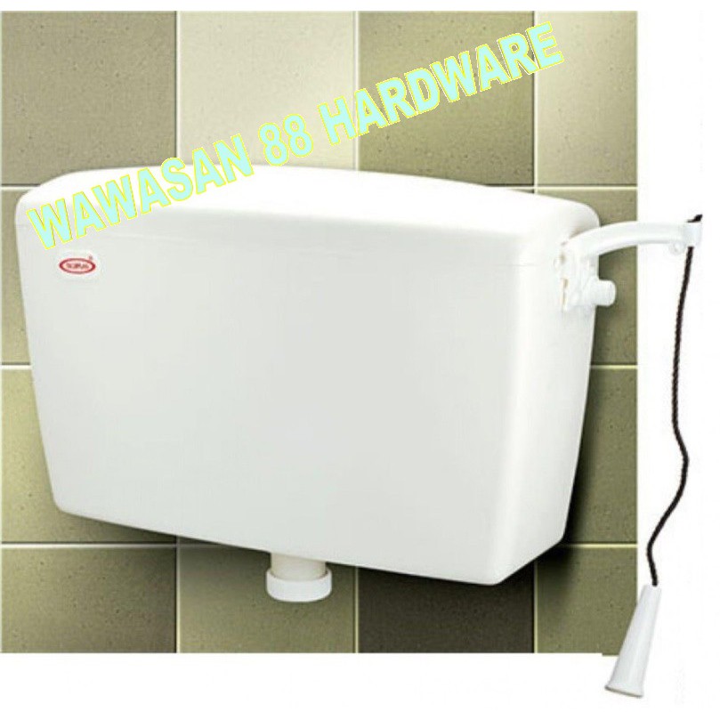 Techplas Plastic Toilet Cistern High Level 9l Jamban Kotak Kotak Tandas