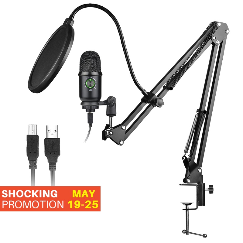 XMY Mic for PC Professional USB Condenser Microphone Kit Computer
