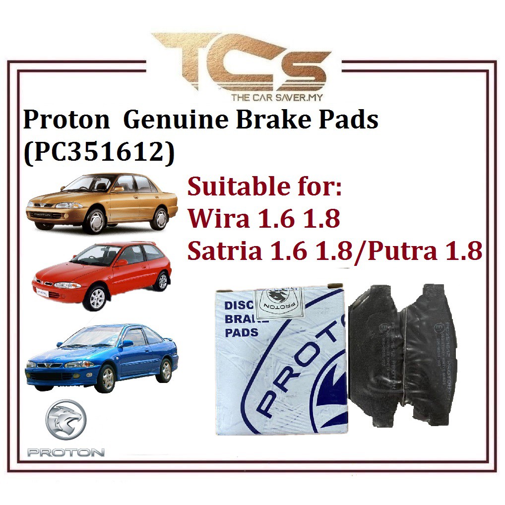 Proton Wira 1.6 1.8/Satria 1.6 1.8/Putra 1.8 Genuine Brake Pads(PC351612)