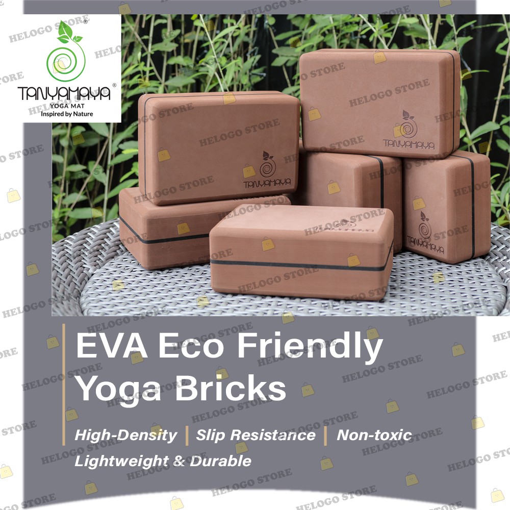 Ready Stock High Density EVA Foam Eco Friendly Anti-Slip Yoga Block | Tanyamaya Yoga Brick | 瑜伽砖 | 22cm x 15cm x 9cm