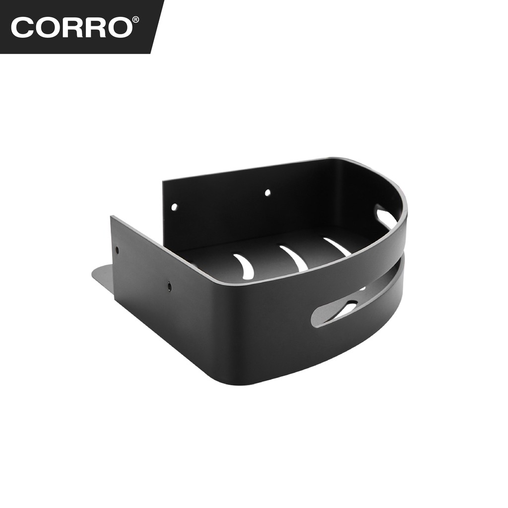 Corro SUS304 Stainless Steel Bathroom Basket Triangle Basket Corner Basket in Black CBK322B