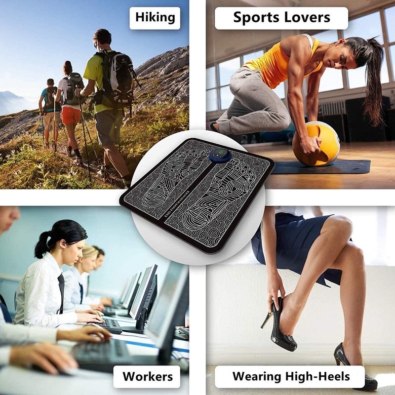 Multi Versatile Electric EMS Foot Massager Pad Rechargeable tikar urut kaki elektrik Feet Muscle Stimulator Leg Resha... - Image 5