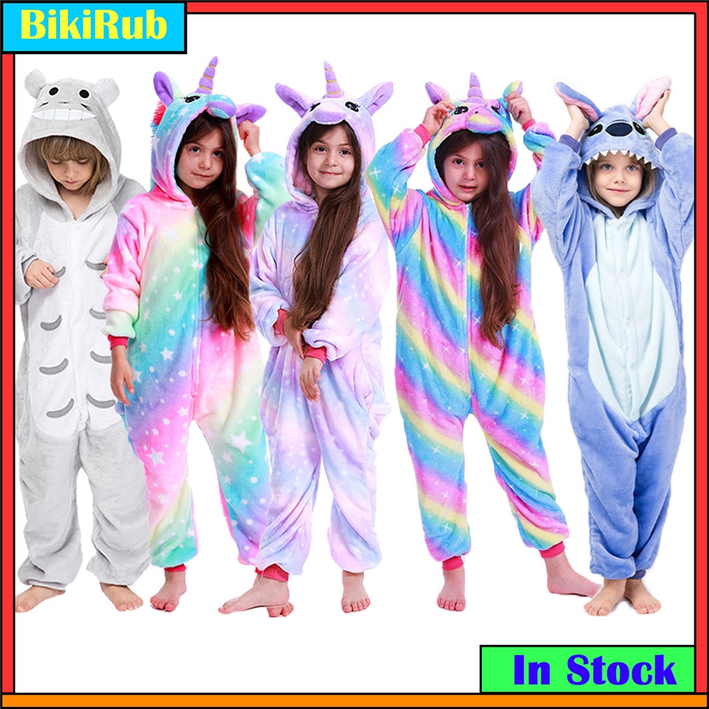 Dinosaur Animal Onesies Stitch Unicorn Kigurumi for Children Animal Pajamas Kids Anime Cosplay Costume Boys Girls Clothes Pijama