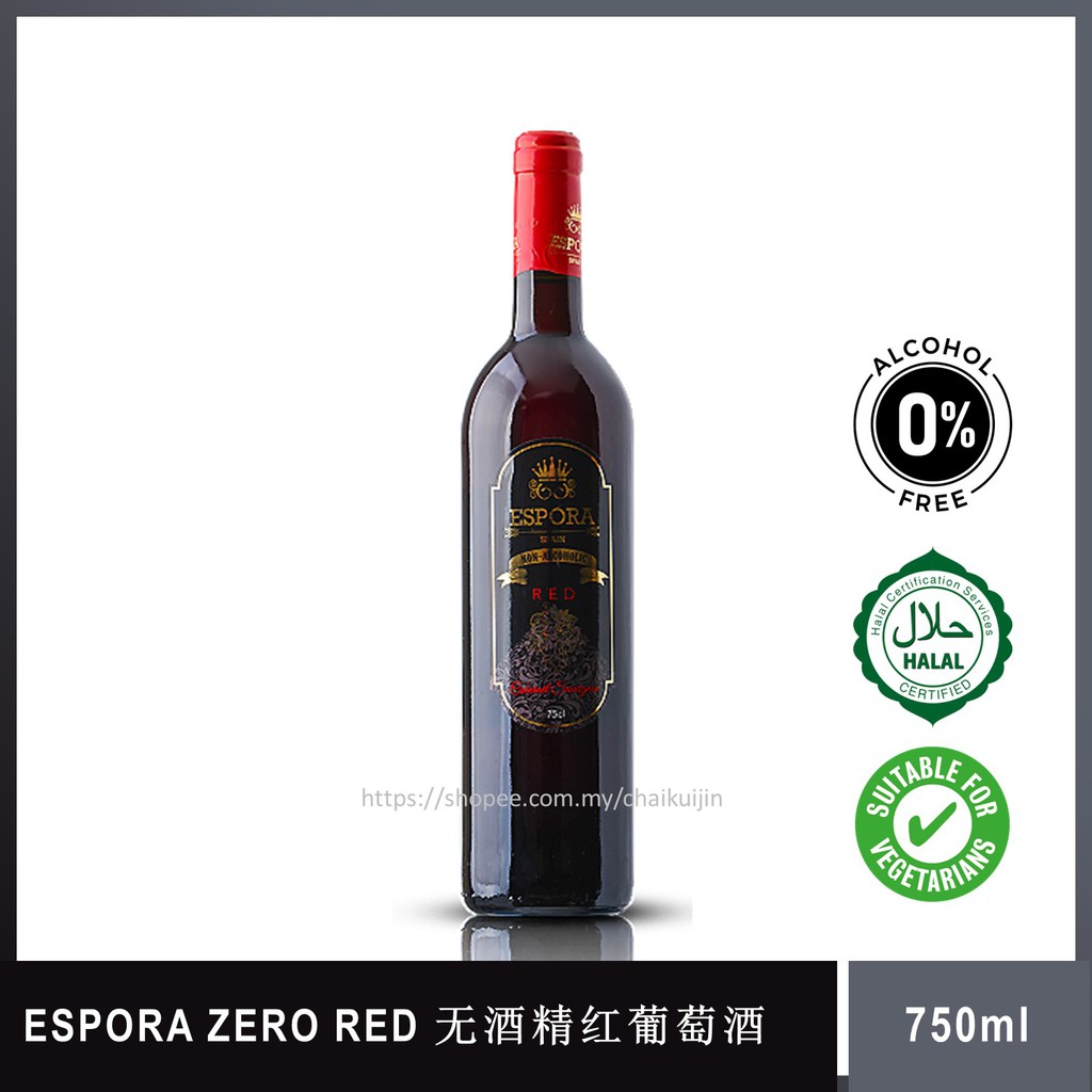 西班牙进口无酒精红酒espora Zero Red Cabernetsauvignon 750ml Shopee Malaysia