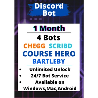 All In One Chegg Course Hero Bartleby Scribd Unlimited Unlock 24 7 Discord Bot