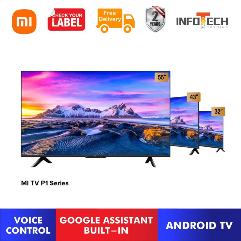 100% Original Mi TV P1 32" 43" 55" 4K Smart TV | 2 Years Warranty | Free Delivery