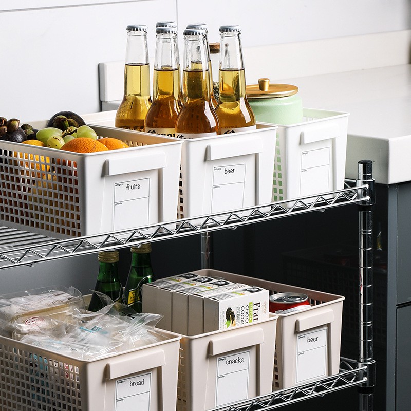 Locaupin Plastic Rectangular kitchen supplies and home organize Storage ...