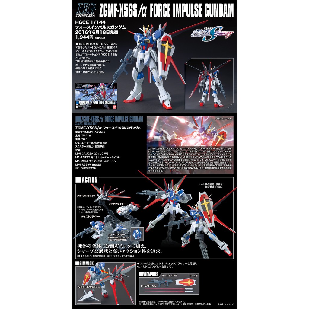Bandai 1 144 Hgce Force Impulse Gundam Shopee Malaysia