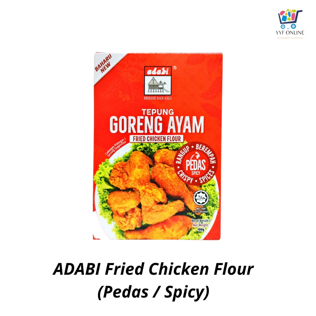 Adabi Tepung Goreng Ayam Pedas Fried Chicken Flour Spicy (100g)