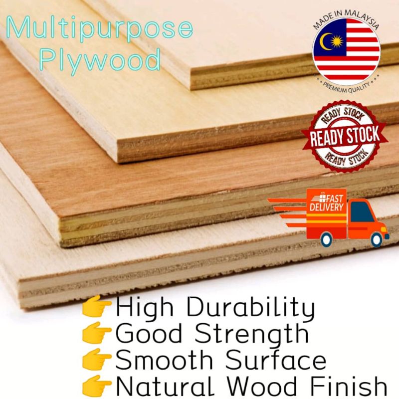 Multipurpose Plywood Timber Panel Papan Kayu 15mm | Shopee Malaysia