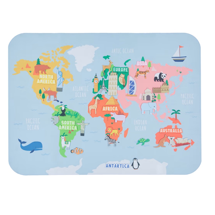 World Felt Map stick and paste world map ANKO KMART Shopee Malaysia