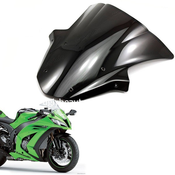 ZERO GRAVITY Double Bubble Kawasaki zx-10r zx10 2011-2015 Windshield Windscreen Black