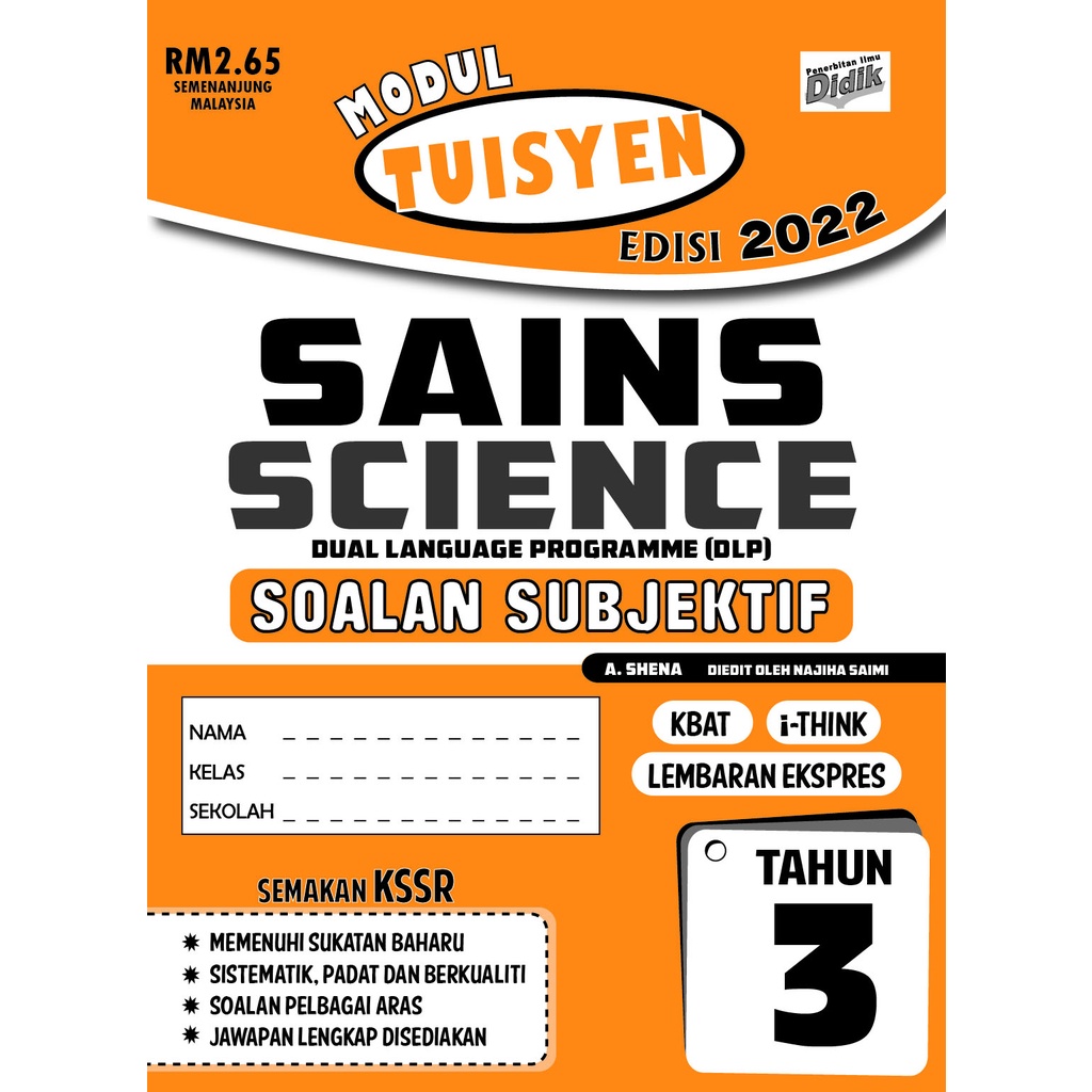 Buy Ilmu Didik 2022 Modul Tuisyen Sains Science Kertas Paper 2