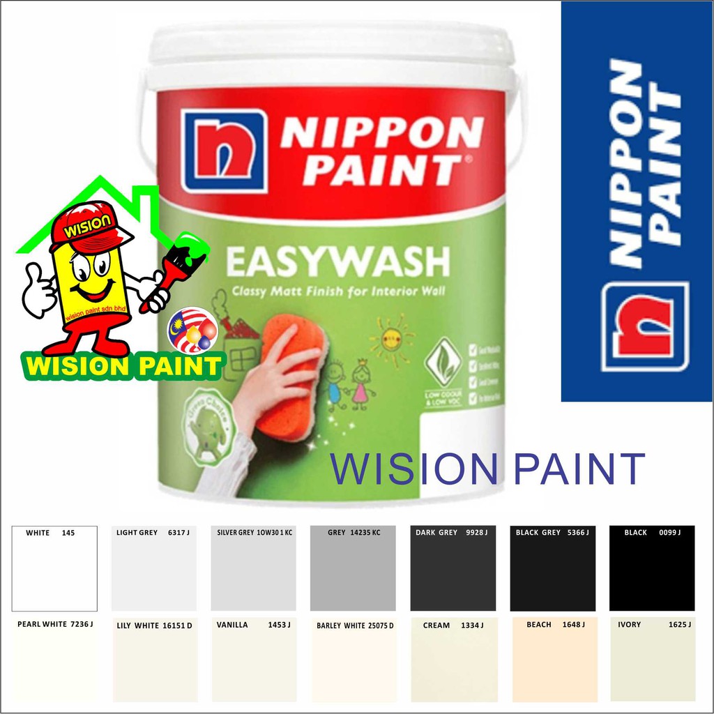 1L NIPPON EasyWash Paint / easy wash 1 LITER / INTERIOR WALL MATT