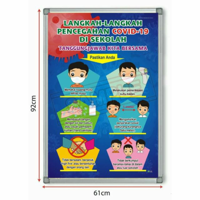 Sn Covid 0056 Poster Langkah Langkah Pencegahan Covid Outdoor Shopee Malaysia