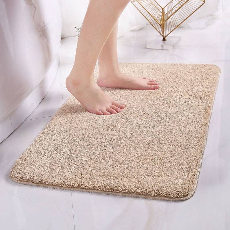 Solid Color Mat Carpet Bathroom Bathroom Door Pad Water Absorption Anti-Slip Mat Bedroom Mats