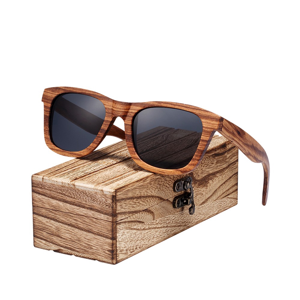 Fashion Square Wood Sun Glasses,Black Walnut Wooden Sunglasses, Polarized Vintage UV Protection Eyewear, Sun Glasses Faux wood glasses