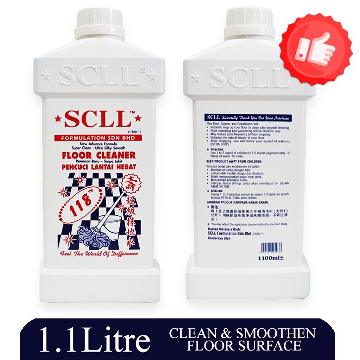 Scll 118 Non Sticky Floor Cleaner 1l Shopee Malaysia