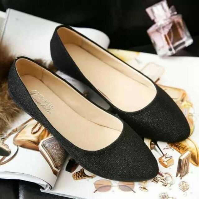 shiny flat shoes