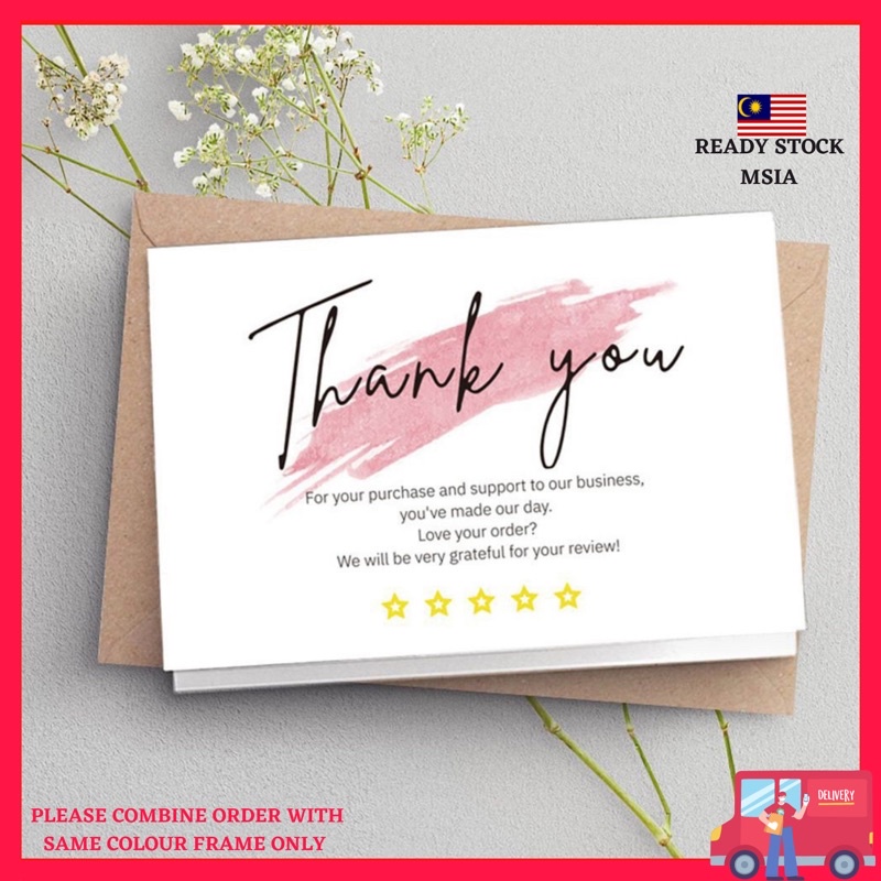 20 30pcs Kad Ucapan Terima Kasih Kad Penghargaan Utk Pelanggan Thank You Card Card Praise Labels For Business Decorating Shopee Malaysia