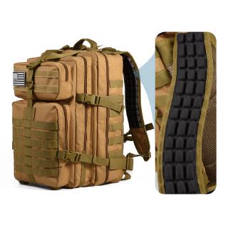 Military Tactical Backpack 45L Army 3 Day Assault Pack Molle Bag Heavy Duty Waterproof Backpack with Comfortable Air Cushion Shoulder Straps for Army,Trekking,Hunting,Motorcycle and Daily Use