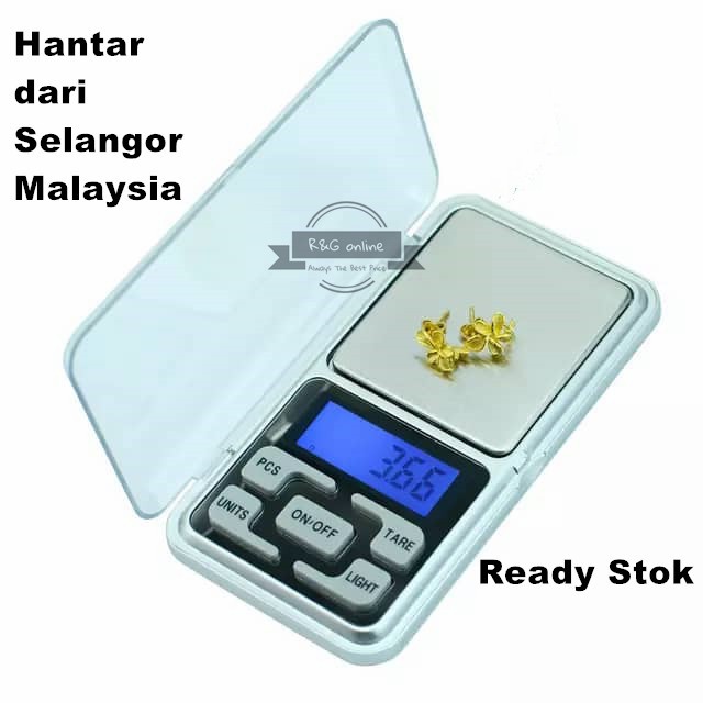 200g/0.01g Penimbang Emas Mini Scale Timbang Digital Pocket Scale ...