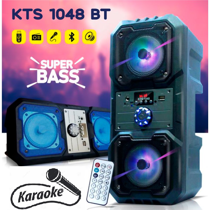 KTS-1048] Wireless Portable Bluetooth Speaker With Led Light [Support Mic]  | Shopee Malaysia