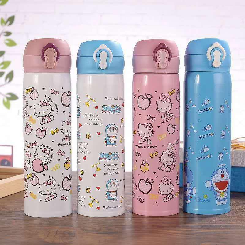 Thermos Flask 500ml Thermal Vacuum Flask Bottle Doraemon Hello Kitty