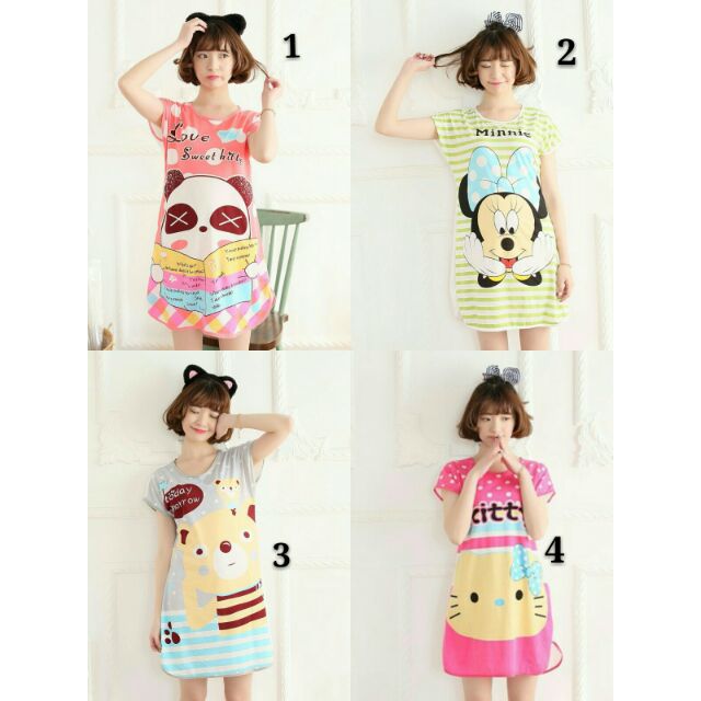 Malaysia Ready Stock Cute Cartoon Girl Sleepwear Baju Malaysia Ready Stock Cute Cartoon Girl Sleepwear Baju