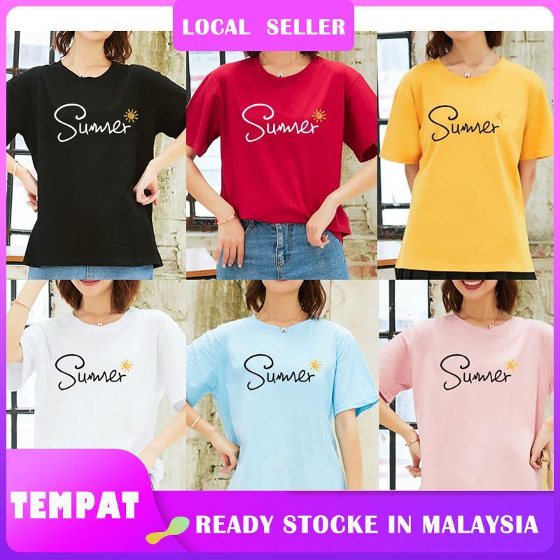 Ready Stock Malaysia 2021 Baju Tshirt Perempuan Women T Shirt Kurung Moden Wanita Murah Women S Blouse Clothes 女装衣服t恤短