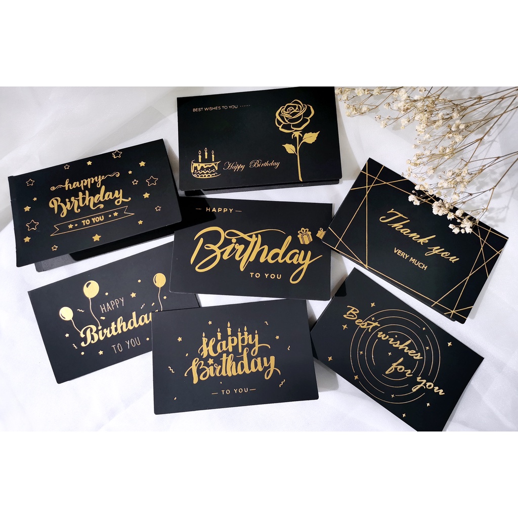 High Quality Bronzing Happy Birthday Greeting Card Kad Ucapan Hari Jadi