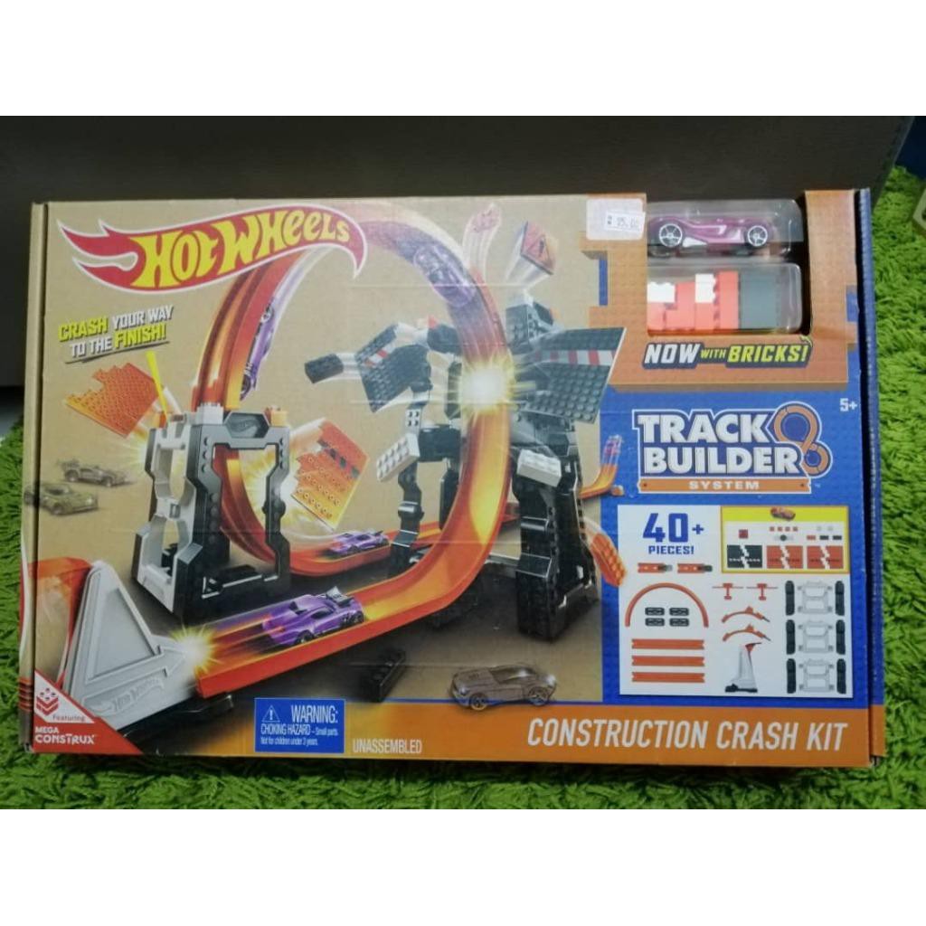 hot wheels track builder construction crash kit